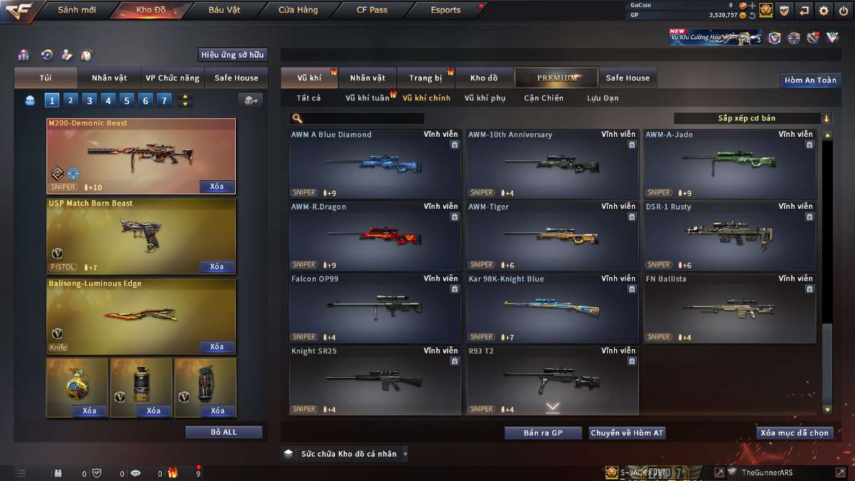 shop acc cf uy tin gia re